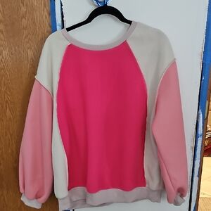 SHEIN Red and Cream Apparel Fleece Soft And Warm New Oversized L XL